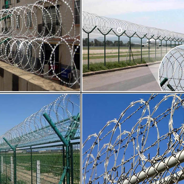 Alambre de púas de cerca de afeitar sumergido en caliente de alambre concertina de bajo precio BTO22 a la venta 