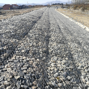 Malla de alambre de gaviones hexagonal fuertemente galvanizada para control de inundaciones