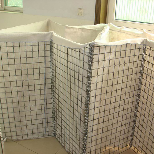 Saco de arena hesco de malla de alambre soldado con autógena gavión de 5 mm para protección militar