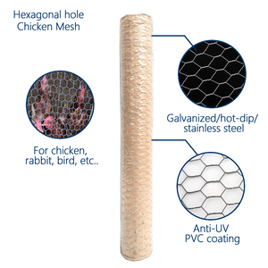 La malla de alambre hexagonal galvanizada Rolls 36' 72' 30/50 mide el alambre de pollo