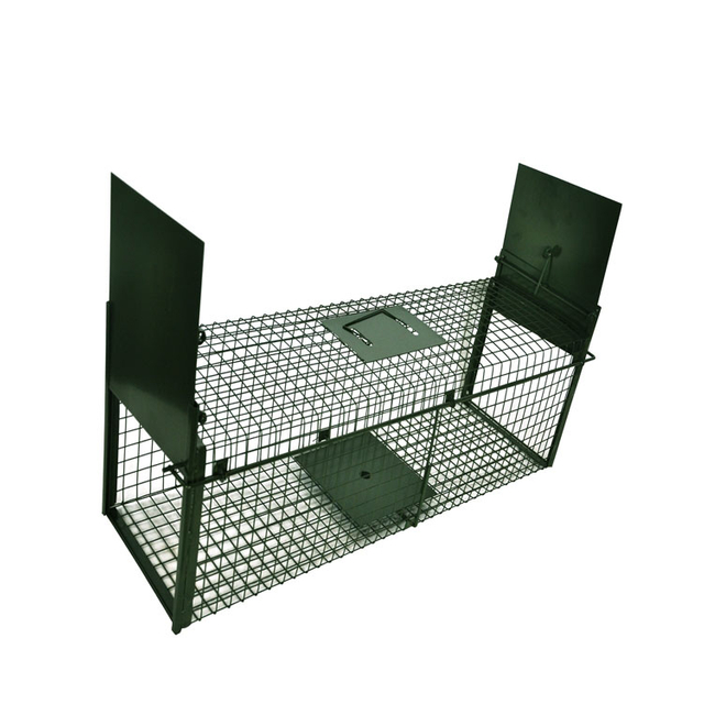 jaula galvanizada de la trampa de los animales vivos de la jaula de la trampa de la rata de la capa del polvo del acero inoxidable galvanizada de 64x19x26 cm pequeña